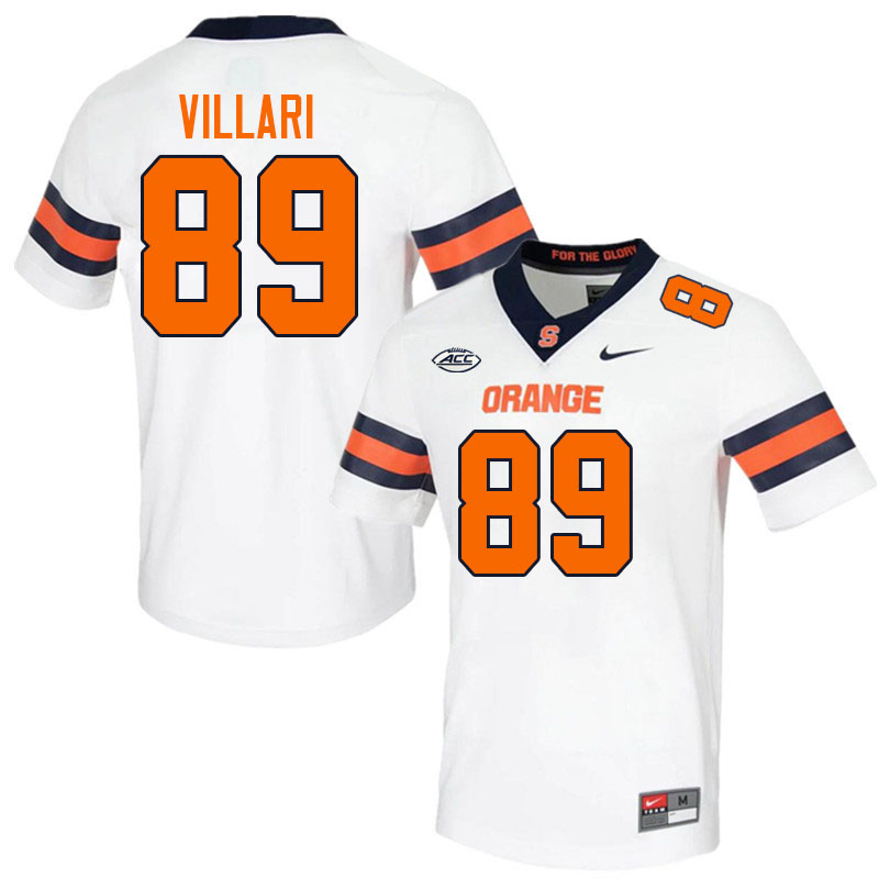 Syracuse Orange #89 Dan Villari College Football Jerseys Stitched Sale-White